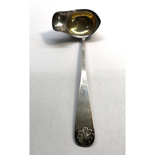 125 - antique continental silver sauce ladle full hallmarks to back of handle measures approx 17cm long bo... 