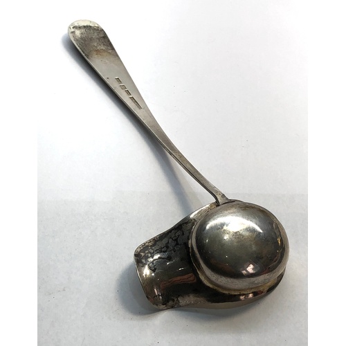 125 - antique continental silver sauce ladle full hallmarks to back of handle measures approx 17cm long bo... 