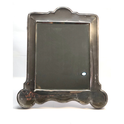 129 - Large antique silver easel dressing table mirror Birmingham silver hallmarks good condition for age ... 