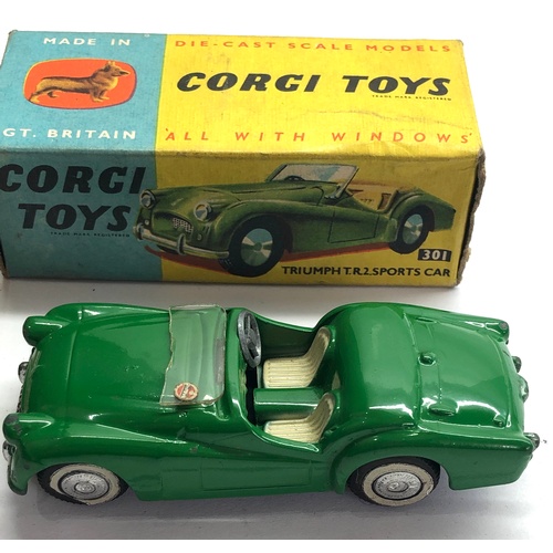 444 - Boxed Corgi 301 Triumph T.R.2 sports car in good condition please see images for condition