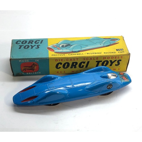 448 - Boxed Corgi 153 Proteus Campbell bluebird record car  in good condition please see images for condit... 