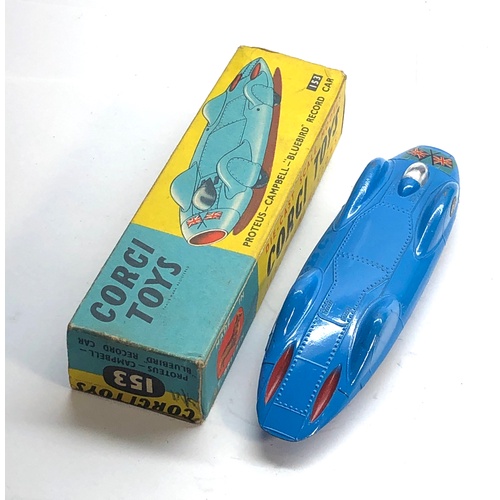 448 - Boxed Corgi 153 Proteus Campbell bluebird record car  in good condition please see images for condit... 