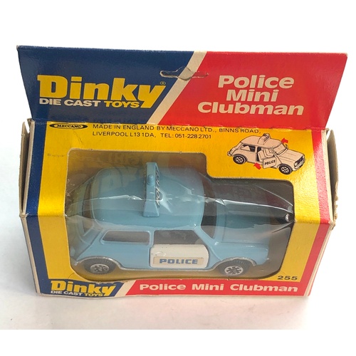 453 - Dinky No 255 police mini clubman original boxed please see images for condition