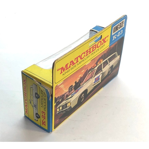 454 - Matchbox Lesney K-23 King size Mercury Police car  boxed please see images for condition