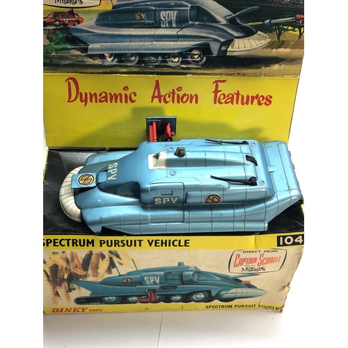 456 - Dinky 104 Captain Scarlet SPV spectrum pursuit vehicle boxed please see images for condition