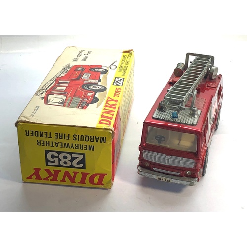 457 - Dinky 285 Merryweather marquis fire tender original boxed please see images for condition