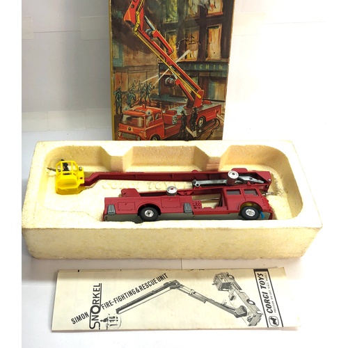 460 - Corgi Major 1127 Simon Snorkel Fire Engine boxed in good condition please see images for condition