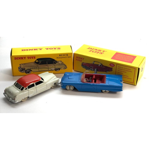 463 - 2 dinky Car Reissues  24V Buick Roadmaster and 555 ford thunderbird please see images for condition