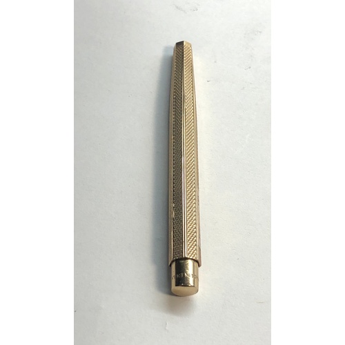 491 - Antique 9ct gold propelling pencil measures approx 10cm long full 9ct gold hallmarks in good conditi... 