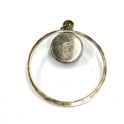 385 - Vintage ladies pendant, good condition, approx measurements: 1.5 inches, hallmarks to back