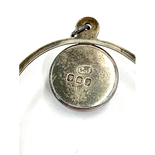 385 - Vintage ladies pendant, good condition, approx measurements: 1.5 inches, hallmarks to back