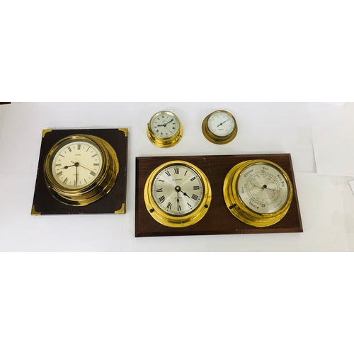 8 - Selection of ships clocks etc