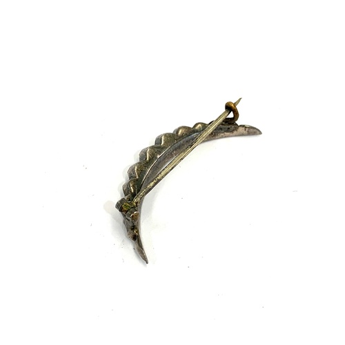 404 - Victorian silver pasted brooch, approximate size 1.5 iches