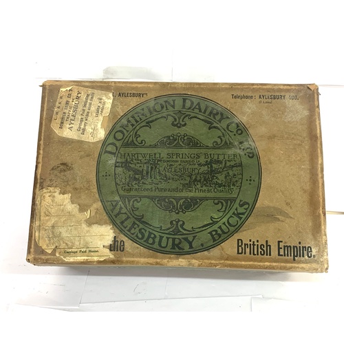 73 - Dominion Dairy Co Limited Hartwell springs butter box, worn condition,, approximate measurements: Wi... 