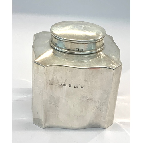 137 - Antique silver tea caddy Birmingham  silver hallmarks weight 183g good un-cleaned condition age rela... 