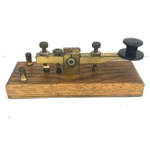 41 - Morse code machine on wooden base