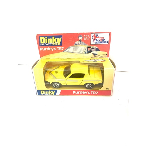 470 - Dinky Die cast, Purdeys TR7, model 112, VW Porsche model 914 both in original boxes