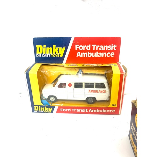 467 - Dinky Die cast, Ford Transit ambulance model 276, Rolls Royce Phantom V model 124 both in original b... 