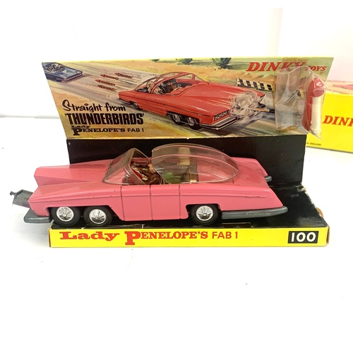 475 - Dinky Die cast, Lady Penelope's Fab 1 model 100, in original box