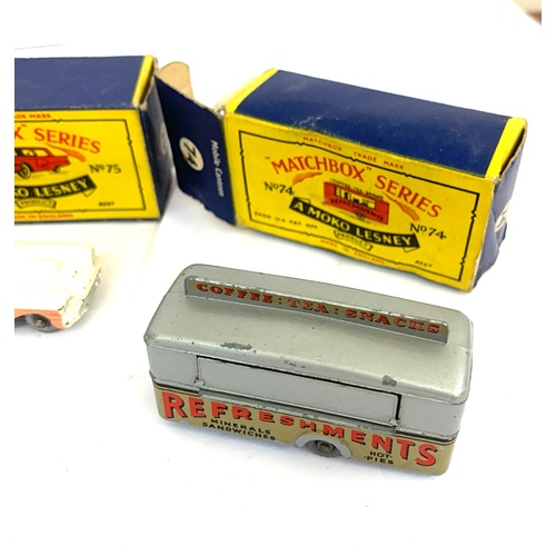 477 - Matchbox Series No 71,74,75, No6, all with original boxes, condition as seen in images