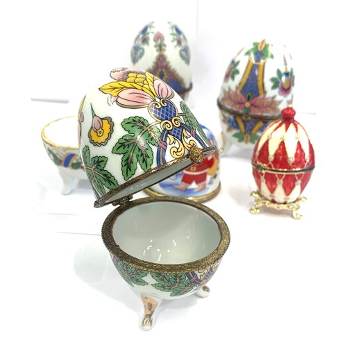 217 - Selection of porcelain collectors eggs, please see images for condition