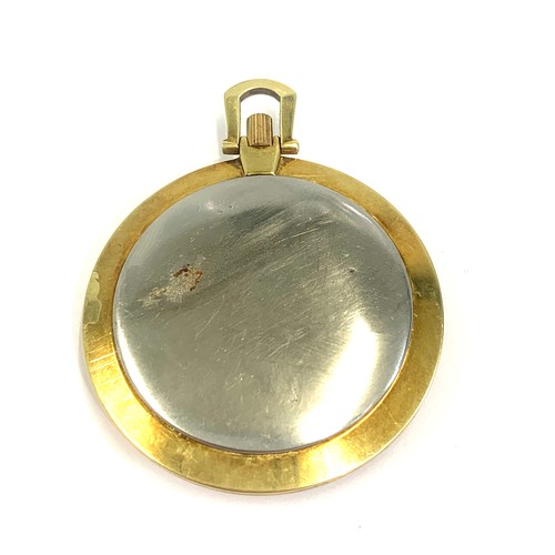 300 - Art deco slimline omega pocket watch watch winds and ticks measures approx 4mm dia not including loo... 