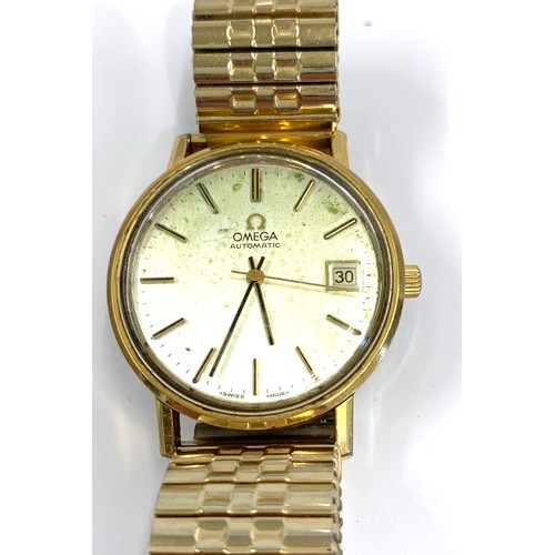 309 - Vintage Omega automatic gents wristwatch watch is ticking but no warranty given please see images fo... 