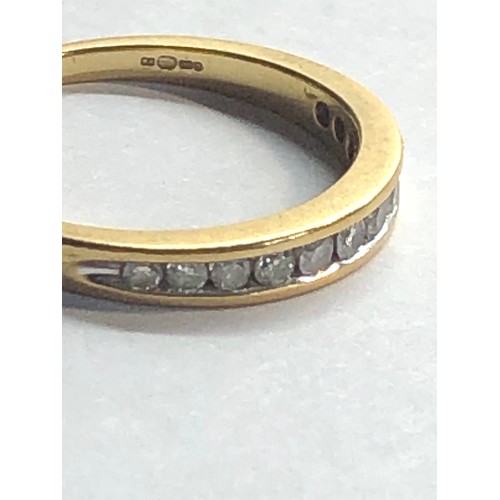 206 - 18ct gold & diamond ring weight 2.4g size l-m