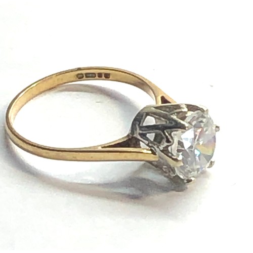 199 - 9ct gold cz ring weight 2.3g size n-o