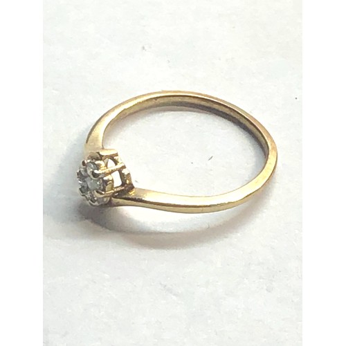 176 - 9ct gold  & diamond ring weight 1.1g size i-j