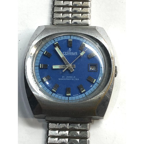 327 - Vintage gents Sorna wristwatch the watch is ticking please see images for condition no warranty give... 