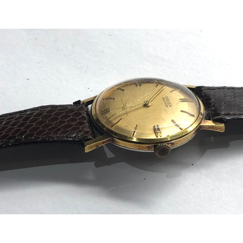 332 - Vintage gents gruen precision wristwatch the watch is ticking but no warranty given please see image... 