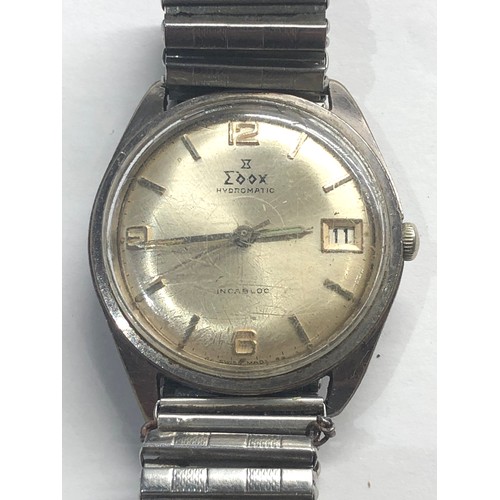 333 - Vintage gents Edox automatic wristwatch the watch is ticking but no warranty given please see images... 