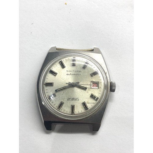 338 - Vintage gents Waltham automatic wristwatch the watch is not ticking and no strap  please see images ... 