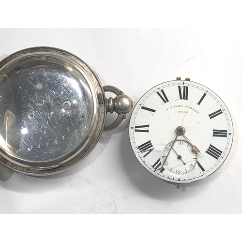 303 - Antique full hunter silver fusee pocket watch T.Jones Sydney watch winds and ticks but no warranty g... 