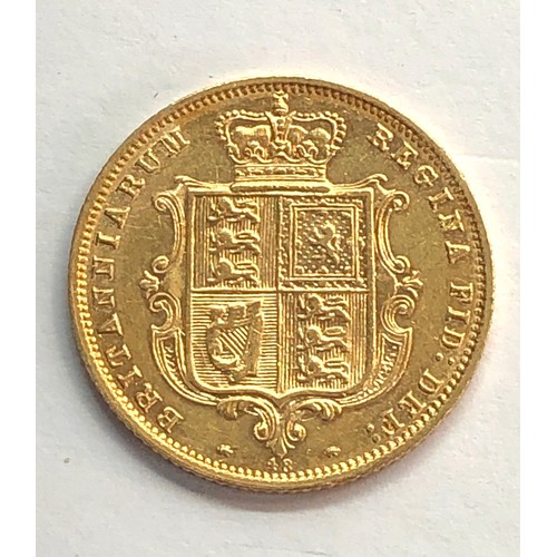 365 - 1878 victorian shield back half sovereign please see image for grade