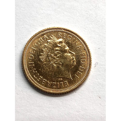 378 - 2000 Elizabeth 11 half sovereign please see image for grade