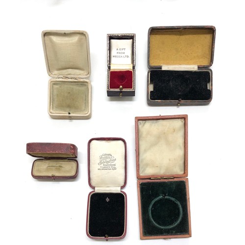 290 - Collection of 6 antique / vintage jewellery boxes age related wear please see images for details