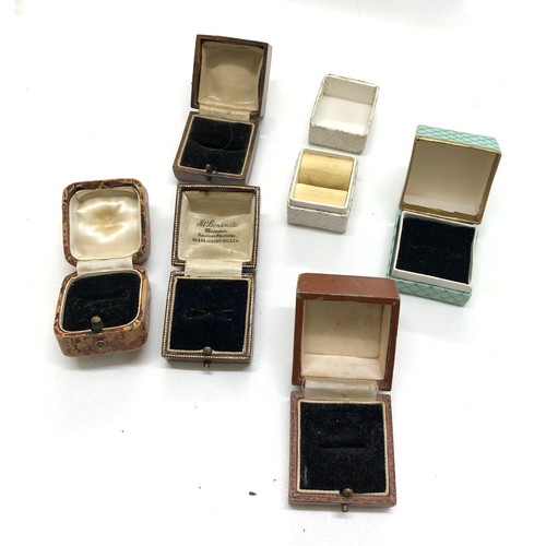 291 - Collection of 6 antique / vintage jewellery boxes age related wear please see images for details