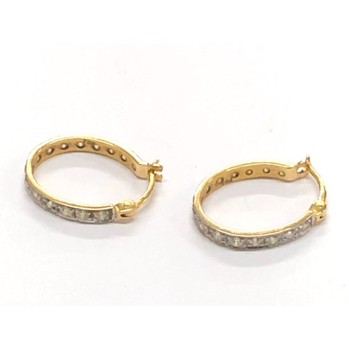 222 - 18ct gold diamond earrings