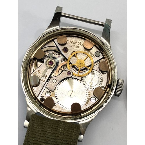 343 - Military omega wristwatch watch winds and ticks but no warranty given please see images