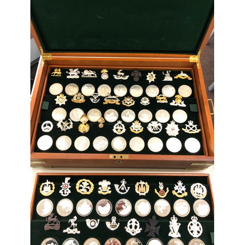 60 - Boxed set of limited edition solid silver medals with insignia 52 solid silver medals each weigh app... 