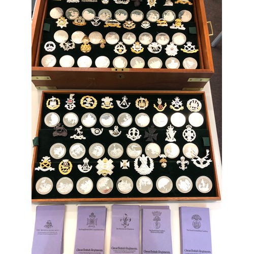 60 - Boxed set of limited edition solid silver medals with insignia 52 solid silver medals each weigh app... 