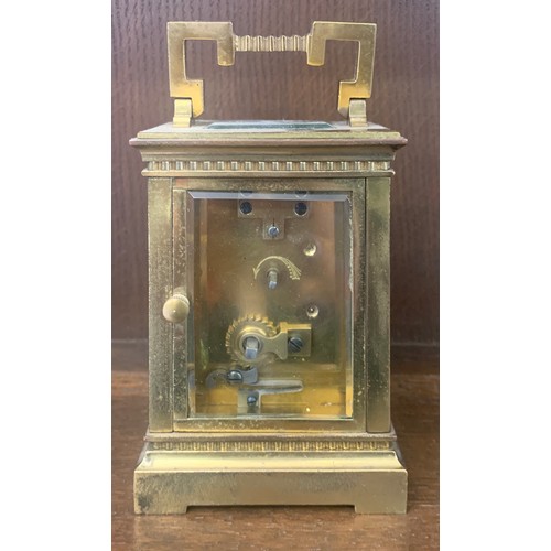 391 - Vintage brass carriage clock, non working order