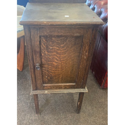 264 - Antique oak bedside cabinet