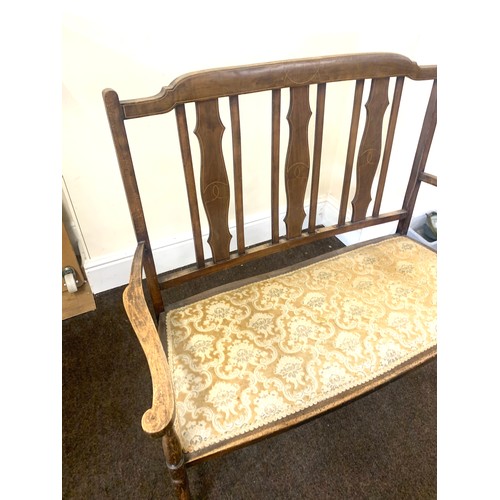 422 - Edwardian salon sofa, good overall condition, approximate measurements: Height: 39 inches, 43 Width ... 