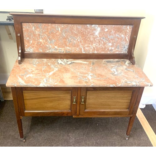 301 - Marble top was stand, missing piece from front which can be seen in he image, approximate measuremen... 