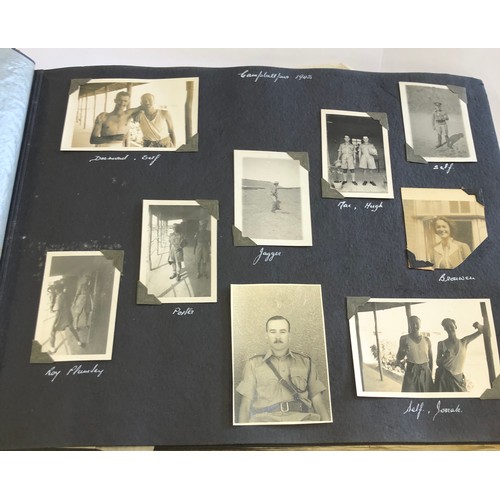 361 - Photograph album containing India 1941-44 military photos, etc please see images