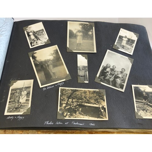 361 - Photograph album containing India 1941-44 military photos, etc please see images