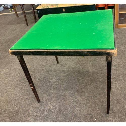 262 - Vintage card table with folding legs